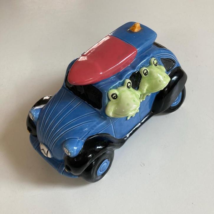 Keramiek 2CV met kikkers, Verzamelen, Beelden en Beeldjes, Nieuw, Overige typen, Verzenden