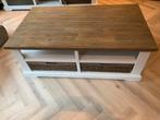 Salontafel wit met rieten lades, Huis en Inrichting, Tafels | Salontafels, Ophalen, 100 tot 150 cm, 50 tot 100 cm, Landelijk