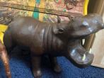 Vintage sigarenleer leder nijlpaard leer groot, Ophalen of Verzenden, Gebruikt, Wild dier, Beeldje of Figuurtje