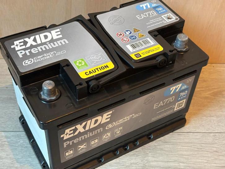 Accu - Exide Premium 77Ah 2 maanden oud, Auto-onderdelen, Accu's en Toebehoren, Universele onderdelen, Nieuw, Ophalen