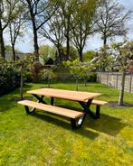 Douglas picknicktafels met stalen frame, Tuin en Terras, Nieuw, Rechthoekig, Ophalen of Verzenden