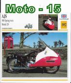 Moto15 motorkaart ajs 500 spring twin model 20 ( 1952 ), Verzamelen, Ophalen of Verzenden, Zo goed als nieuw, Motoren