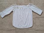 M jane lushka blouse shirt wit wijde hals boothals travel, Maat 38/40 (M), Wit, Ophalen of Verzenden, Zo goed als nieuw