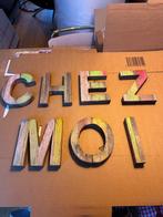 Houten gekleurde letters ‘CHEZ MOI’, Ophalen, Gebruikt