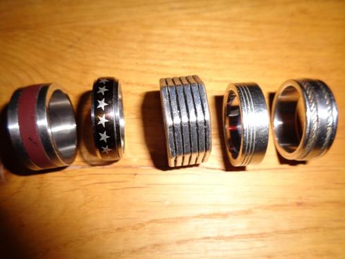 Stalen zilverkleur ring: 21, 22, 24 mm, Sieraden, Tassen en Uiterlijk, Ringen, Nieuw, Dame of Heer, 20 of groter, Zilver, IJzer of Staal
