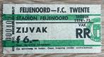 Toegangsbewijs Feijenoord-FC Twente 5 jan 1975, Ophalen of Verzenden, Gebruikt, Feyenoord