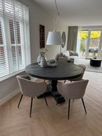 Zware eiken eetkamertafel / ronde kloostertafel, Huis en Inrichting, Tafels | Eettafels, Ophalen, Gebruikt, 100 tot 150 cm, Vijf personen of meer