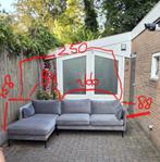Grijze Velours Hoekbank - Zo Goed Als Nieuw!, Ophalen, 250 tot 300 cm, Hoekbank, 75 tot 100 cm
