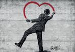Banksy fotobehang Gentleman in Love - Vlies behang 416 x 254, Verzenden