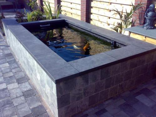 vijverranden Chinese Hardsteen 100x40x3 cm gezoet / facet, Tuin en Terras, Vijvers, Nieuw, Ophalen