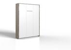 Juist opklapbed verticaal - 140x200 - Wit/eikenkleur, Huis en Inrichting, Slaapkamer | Bedden