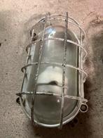 2x oude industriële scheepslamp (bull eye) (E27), Huis en Inrichting, Lampen | Wandlampen, Ophalen of Verzenden, Gebruikt, Glas