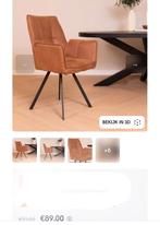 6 Eetkamerstoelen Steven, Huis en Inrichting, Stoelen, Ophalen, Bruin, Zo goed als nieuw, Stof