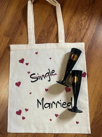 Huwelijk cadeau tasje. Tasje voor het bruidspaar. beschikbaar voor biedingen