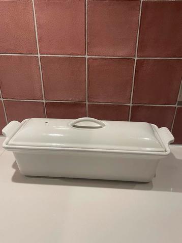 Le Creuset STAUB Terrine 28cm – Wit – In Zeer Goede Staat 🧈 beschikbaar voor biedingen