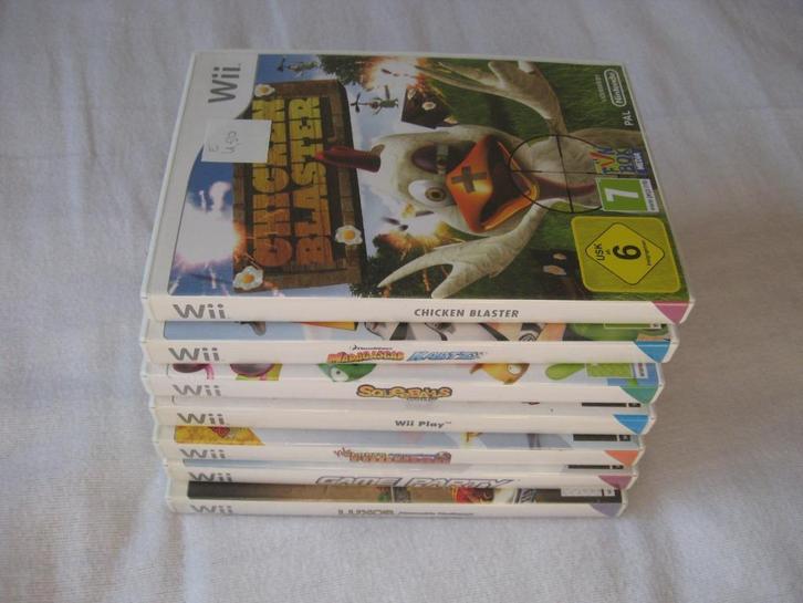 7 Games voor Nintendo Wii (5x Pegi 3 + 2x Pegi 7), Spelcomputers en Games, Games | Nintendo Wii, Gebruikt, Overige genres, 1 speler