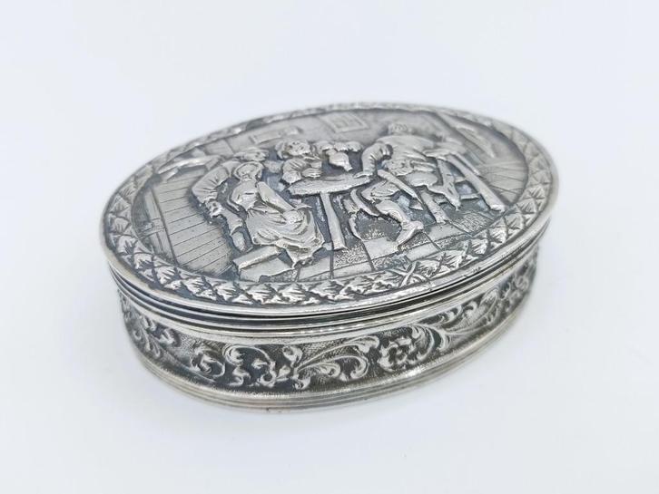 Zilveren snuifdoosje, D. en I. Vos en A. Schoorl, Haarlem, Antiek en Kunst, Antiek | Goud en Zilver, Zilver, Verzenden