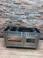 Luxe Boretti 7 pits RVS met coupe de feu & dubbele oven 150, Witgoed en Apparatuur, Fornuizen, 60 cm of meer, Ophalen of Verzenden