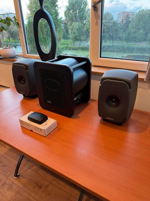 Mooie set Genelec speakers 8341 7350 en GLM incl garantie, Audio, Tv en Foto, Professionele Audio-, Tv- en Video-apparatuur, Zo goed als nieuw