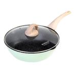 Koekenpan Boreine Aluminium Mintgroen ø 28 cm, Ophalen of Verzenden, Keramische plaat, Koekenpan of Braadpan, Nieuw