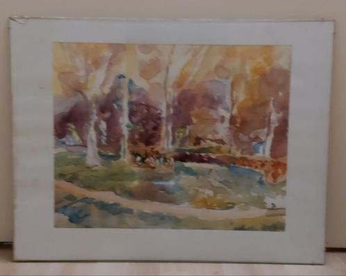 Herfstbos (gratis), Huis en Inrichting, Woonaccessoires | Schilderijen, Tekeningen en Foto's, Schilderij, Minder dan 50 cm, Ophalen