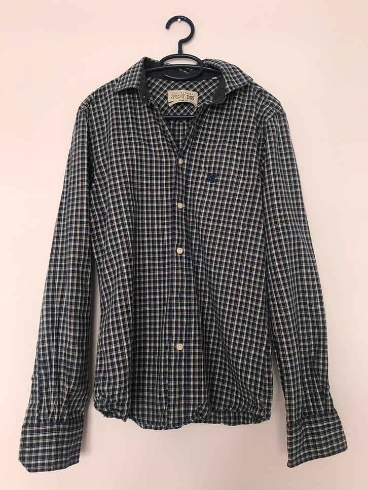 Sissy Boy geblokt overhemd S slim fit blauw ruiten, Kleding | Heren, Overhemden, Zo goed als nieuw, Halswijdte 38 (S) of kleiner