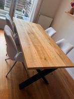 Massief Eiken eettafel, Huis en Inrichting, Tafels | Eettafels, Ophalen, Gebruikt, Eikenhout, 50 tot 100 cm