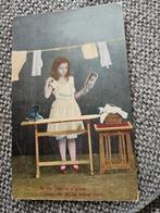 Meisje doet de was en strijk, Ophalen of Verzenden, Voor 1920, Kinderen