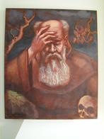 H.Bekman " Klooster Broeder " Paneel olieverf schilderij NHS, Antiek en Kunst, Kunst | Schilderijen | Klassiek, Ophalen of Verzenden