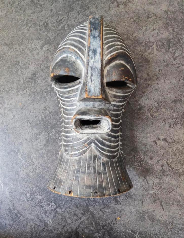 Authentiek Afrikaans Masker – Songye / Zaire – Kifwebe-stijl, Antiek en Kunst, Kunst | Niet-Westerse kunst, Ophalen of Verzenden