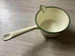 Vintage creme kleur emaille steel pannetje,schenktuit, 12 cm, Huis en Inrichting, Keuken | Potten en Pannen, Ophalen of Verzenden