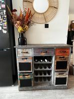 Wijnkast dressoir, Huis en Inrichting, Kasten | Dressoirs, Ophalen, Gebruikt, 50 tot 100 cm, Landelijk