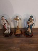 Religieuze Beelden Onder Stolp - Set van 3, Antiek en Kunst, Ophalen