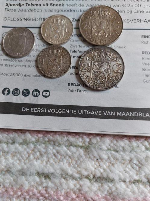 Zilveren Rijksdaalders Juliana - Collectie, Postzegels en Munten, Munten | Nederland, Losse munt, 2½ gulden, Koningin Juliana