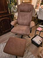 Relax fauteuil met voetenbankje, Huis en Inrichting, Fauteuils, Ophalen, Zo goed als nieuw