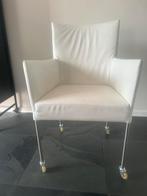 Bert Plantagie stoelen + gratis eettafel kersenhout 220x100, Huis en Inrichting, Stoelen, Wit, Leer, Ophalen of Verzenden, Zo goed als nieuw