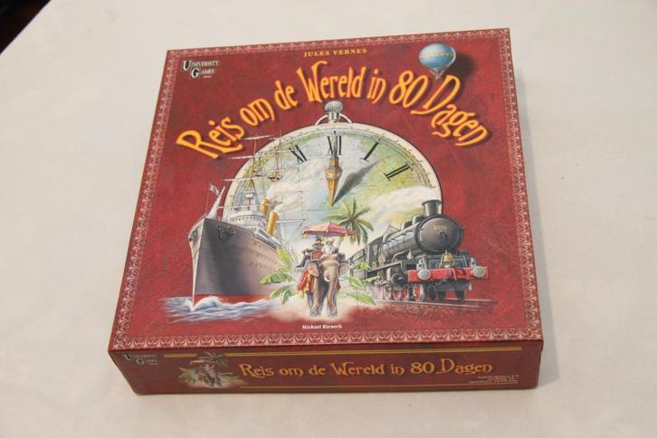 Reis om de wereld in 80 dagen bordspel, Hobby en Vrije tijd, Gezelschapsspellen | Bordspellen, Zo goed als nieuw, Een of twee spelers