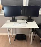 Bureau opklapbaar 100 x B 60 x H 75 cm wit - nette staat, Huis en Inrichting, Bureaus, Ophalen, Zo goed als nieuw