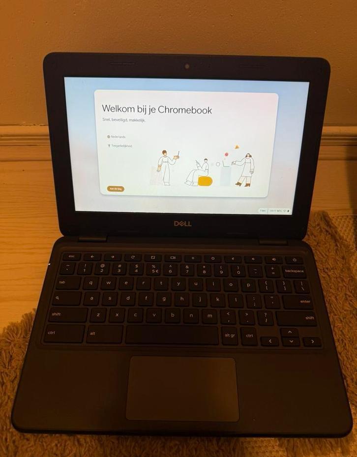 Dell 3100 Chromebook, Computers en Software, Chromebooks, Zo goed als nieuw, 11 inch, 4 GB of minder, 32 GB of minder, Touchscreen