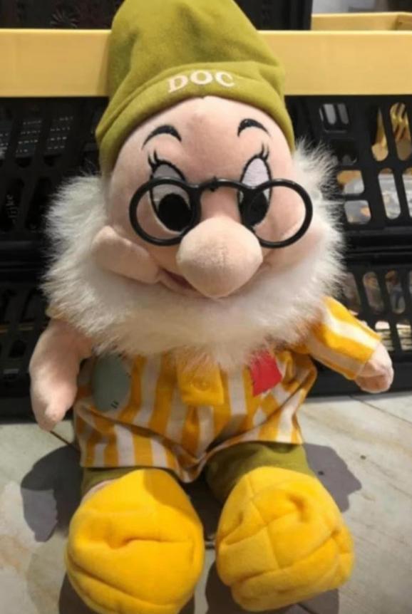 Knuffel Doc - een van de zeven dwergen -  Disney figuur, Kinderen en Baby's, Speelgoed | Knuffels en Pluche, Zo goed als nieuw