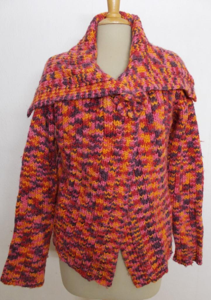 Fleurig wollen vest van Jackpot! L/3, Kleding | Dames, Truien en Vesten, Zo goed als nieuw, Maat 42/44 (L), Overige kleuren, Verzenden