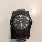 Emporio Armani Black Ceramics AR1402 Dameshorloge, Overige materialen, Polshorloge, Overige materialen, Zo goed als nieuw