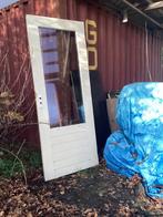 Hard houten buitendeur met dubbel glas, Doe-het-zelf en Verbouw, Deuren en Horren, Ophalen, Gebruikt, 80 tot 100 cm, Buitendeur