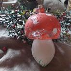 Mega grote glazen paddestoel 17cm made G.D.R, Ophalen of Verzenden