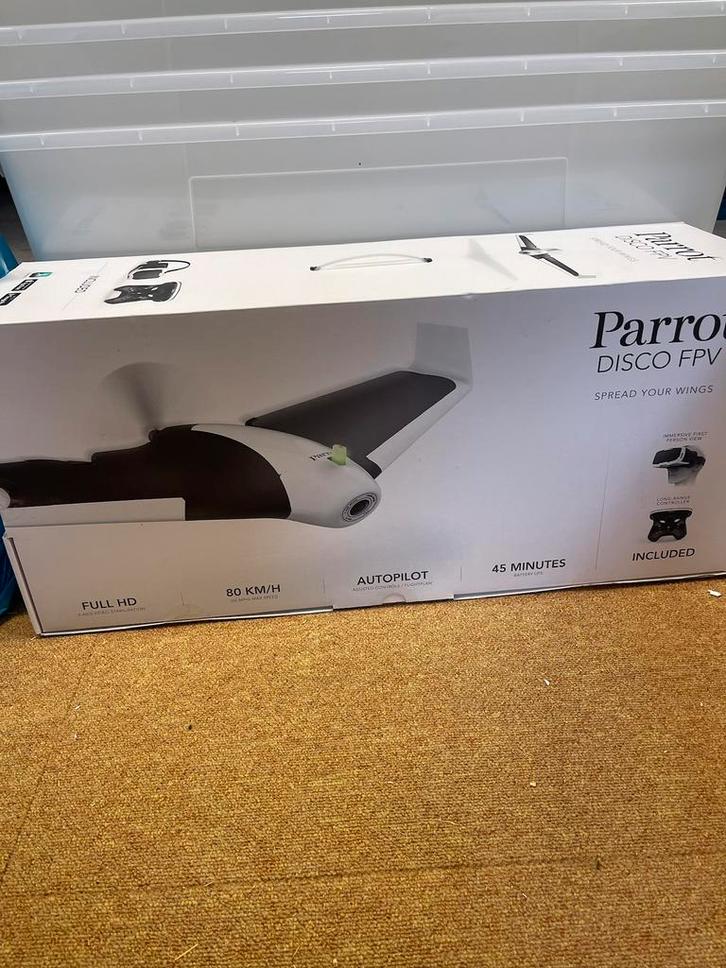 Nieuw: Parrot Disco FPV drone+Skycontroller 2+Cockpitglasses, Audio, Tv en Foto, Drones, Nieuw, Drone met camera, Ophalen of Verzenden