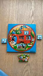 Vintage Houten puzzel Simplex toys 18,5 x 18,5 cm, Van hout, Minder dan 10 stukjes, Gebruikt, Ophalen of Verzenden
