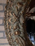 Ronde  Spiegel met Gouden Details, 120 doorsnee., Ophalen, Zo goed als nieuw, Rond, 100 tot 125 cm