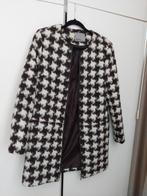 Vero moda donkerbruin / zwarte witte bouclé jas maat 38, Maat 38/40 (M), Verzenden, Vero Moda, Wit