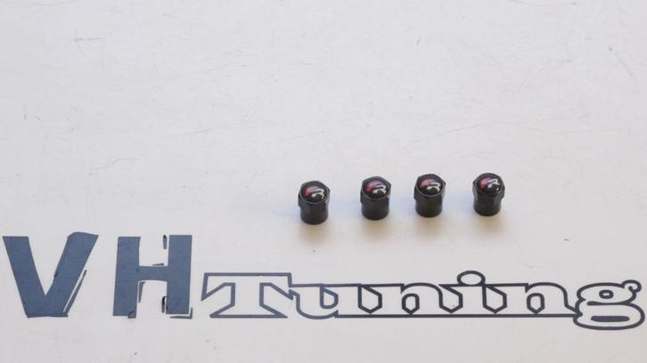 Seat FR ventieldoppen zwart set van 4 stuks, Auto diversen, Tuning en Styling, Ophalen of Verzenden