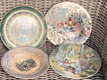 4 brocante borden Sarreguemines  sprookjesborden en andere beschikbaar voor biedingen